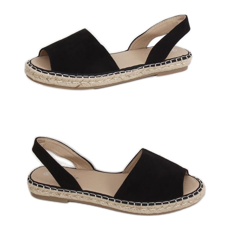 Espadryle odkryte czarne 99-26A Black