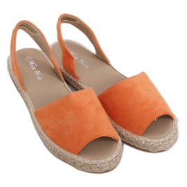 Espadryle odkryte pomarańczowe 99-26A Orange