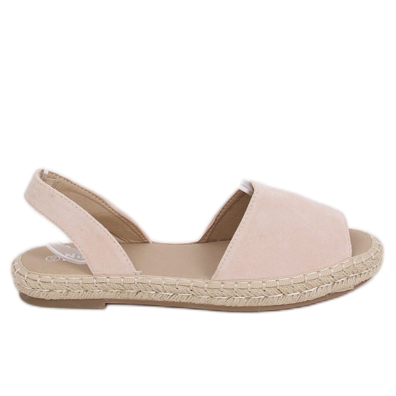 Espadryle odkryte beżowe 99-26A Beige beżowy