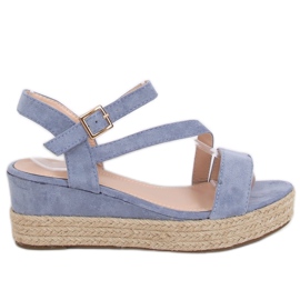 Sandałki espadryle niebieskie 680-38 Blue