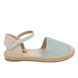 Espadryle damskie miętowe MB-64119 Green zielone