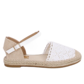 Espadryle koronkowe białe L-1067 White