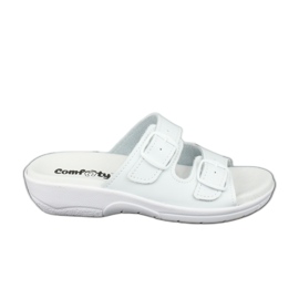 Klapki białe profilaktyczne Comfooty Carolina