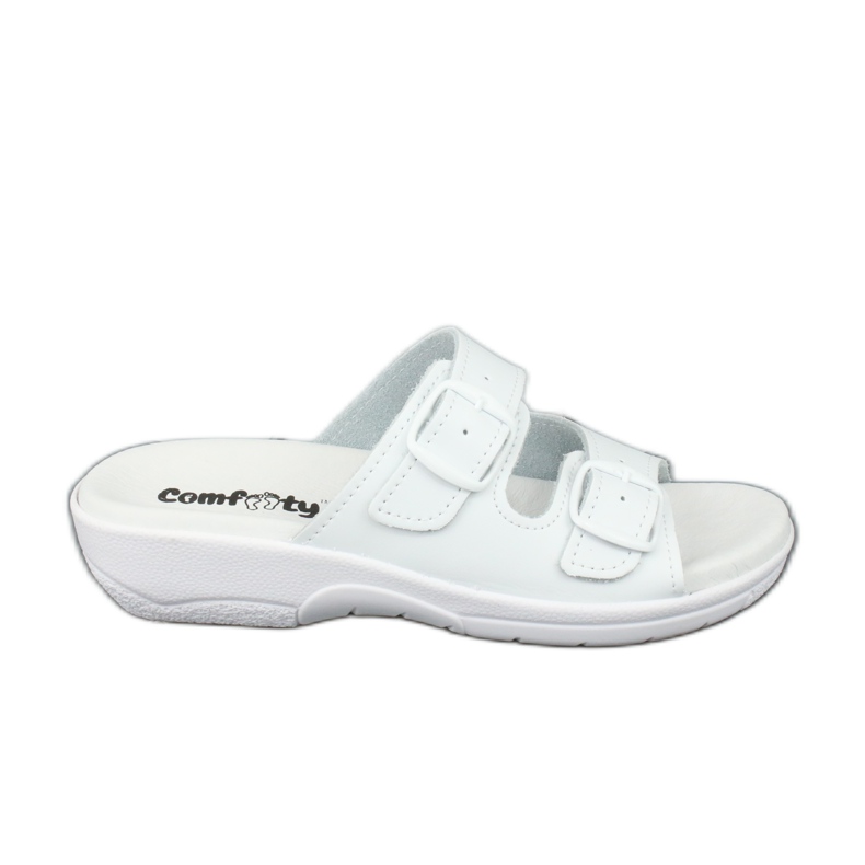 Klapki białe profilaktyczne Comfooty Carolina