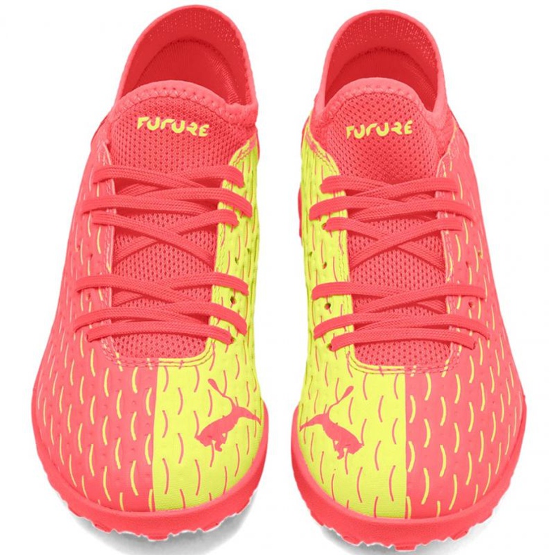 Buty piłkarskie Puma Future Jr 5.4 Osg Tt 105952 01 czerwone pomarańcze i czerwienie