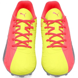 Buty piłkarskie Puma One Jr 20.4 Osg Fg Ag 105973 01 czerwone żółcie