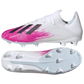 Buty piłkarskie adidas X 19.3 Fg M EG7132 czerwone białe