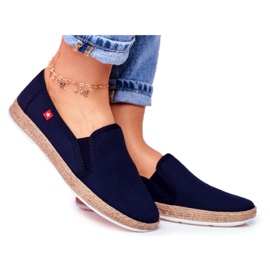 Espadryle Damskie Big Star Slip-on Granatowe FF276036