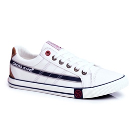 Trampki Męskie Cross Jeans Białe FF1R4042C