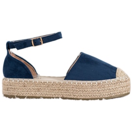 Seastar Granatowe Espadryle Na Platformie niebieskie