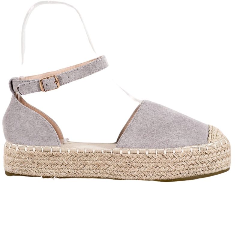 Seastar Szare Espadryle Na Platformie