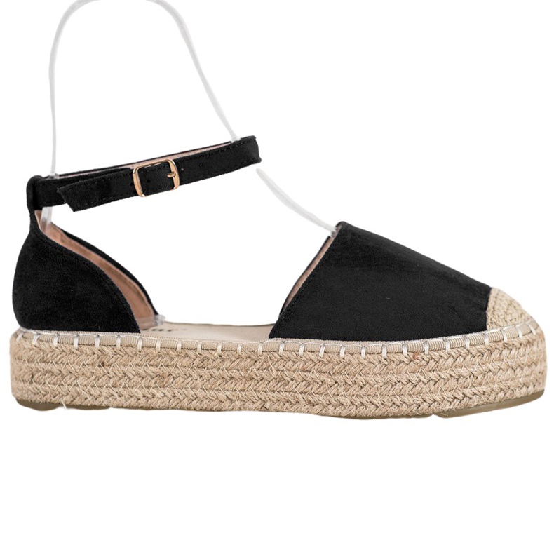 Seastar Czarne Espadryle Na Platformie