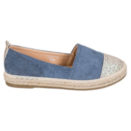 Seastar Espadryle Z Brokatem niebieskie
