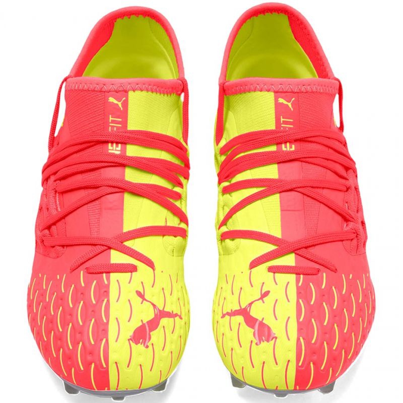 Buty piłkarskie Puma Future 5.3 Netfit Jr Osg Fg Ag 105947 01 czerwone żółte
