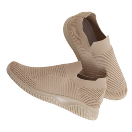 Buty sportowe beżowe 9924 Beige beżowy