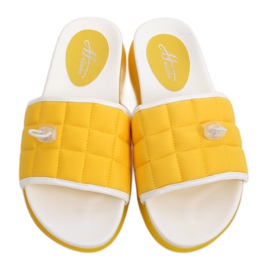 Klapki damskie żółte G-338 Yellow