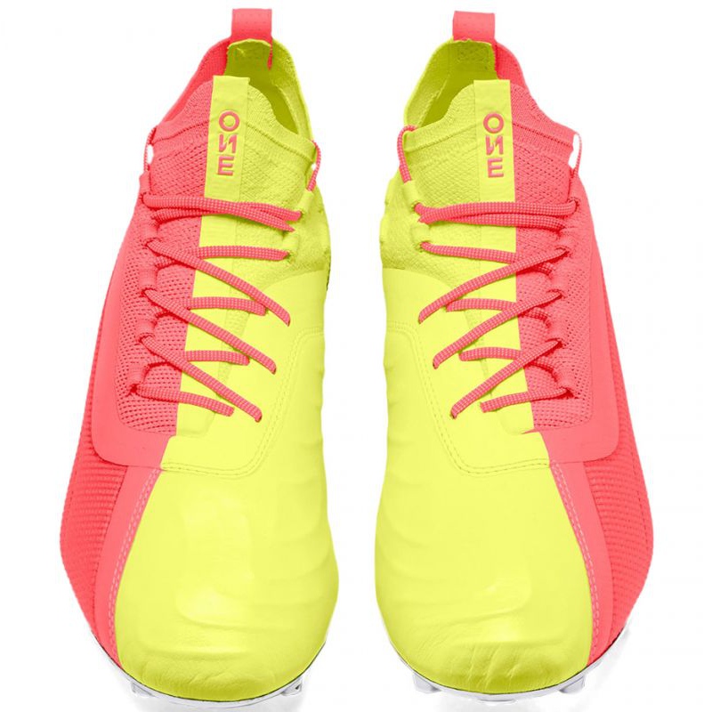Buty piłkarskie Puma One 20.1 M Fg Ag 105956 01 szare żółcie