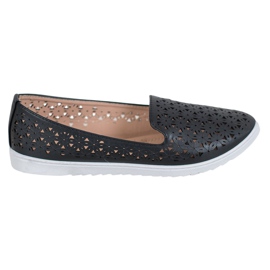 Renda Wygodne Ażurowe Lordsy czarne