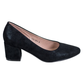 W. Potocki Klasyczne Buty Na Obcasie czarne