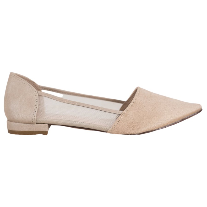 Evento Beżowe Baleriny Z Siateczką beżowy