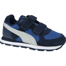 Buty Puma Vista V Infants Jr 369541-09 białe granatowe niebieskie
