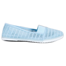 Bona Wsuwane Ażurowe Obuwie niebieskie