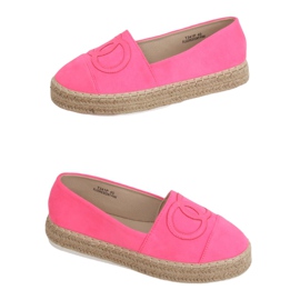 Espadryle damskie neonowe T341P Fluorescent Pink różowe