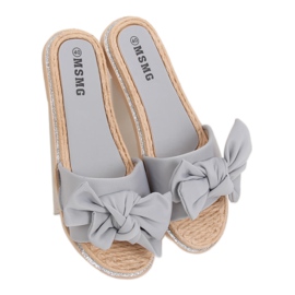 Klapki damskie szare WS9020 Light Gray