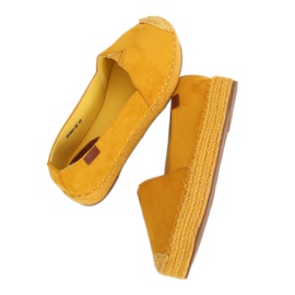 Espadryle damskie miodowe WH941 Yellow żółte