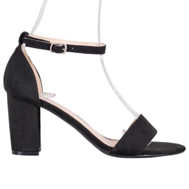 Anesia Paris Sandałki Na Obcasie czarne