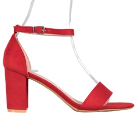 Anesia Paris Sandałki Na Obcasie czerwone