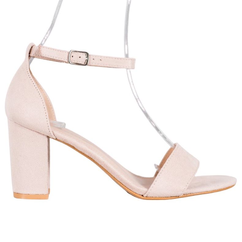 Anesia Paris Sandałki Na Obcasie brązowe