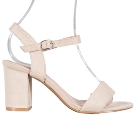 Nio Nio Sandały Na Słupku brązowe