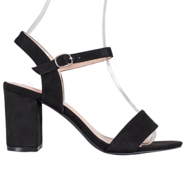 Nio Nio Sandały Na Słupku czarne