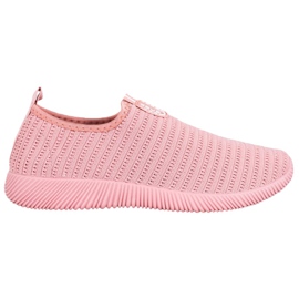 Melisa Tekstylne Buty Slip On różowe