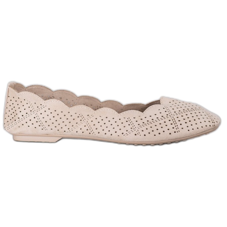 Small Swan Ażurowe Baleriny brązowe