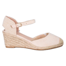 Small Swan Espadryle Na Koturnie beżowy