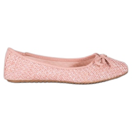 Small Swan Plaecione Baleriny różowe