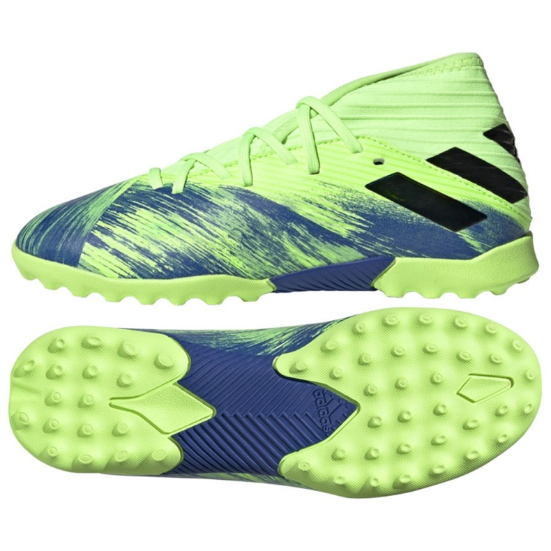Buty piłkarskie adidas Nemziz 19.3 Tf Jr FV4006 zielone wielokolorowe