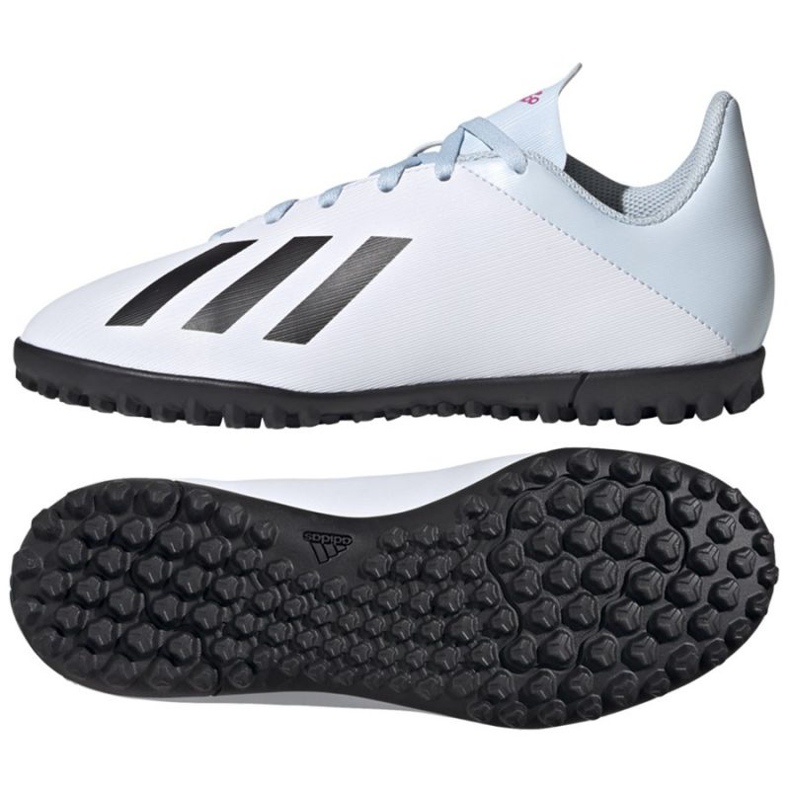 Buty piłkarskie adidas X 19.4 Tf Jr FV4661 białe wielokolorowe
