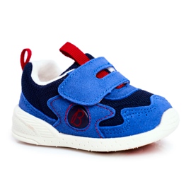 Apawwa Sportowe Buty Dziecięce na Rzep Zamszowe Granatowe Malbred