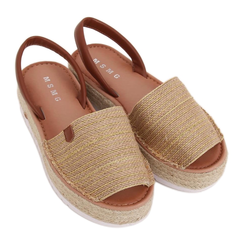 Sandałki espadryle złote WH935 Gold złoty