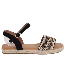 Sandałki damskie espadryle czarne WH933 Black