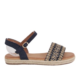 Sandałki damskie espadryle granatowe WH933 Denim Blue