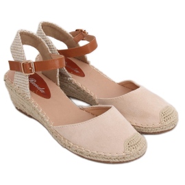 Espadryle na koturnie beżowe S-820 Beige Ii Gatunek beżowy