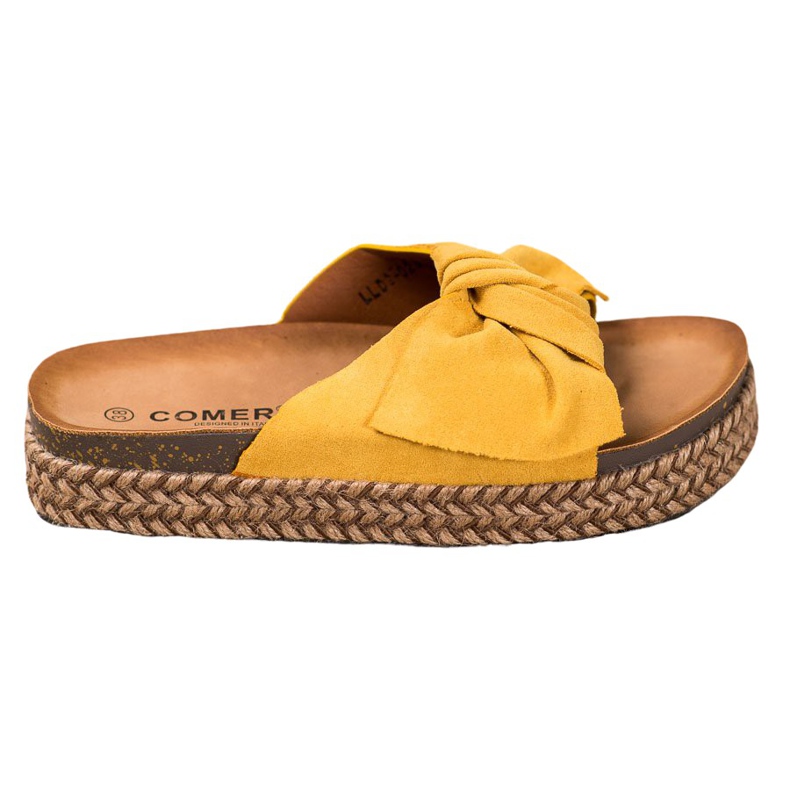 Comer Klapki Na Wysokiej Platformie żółte