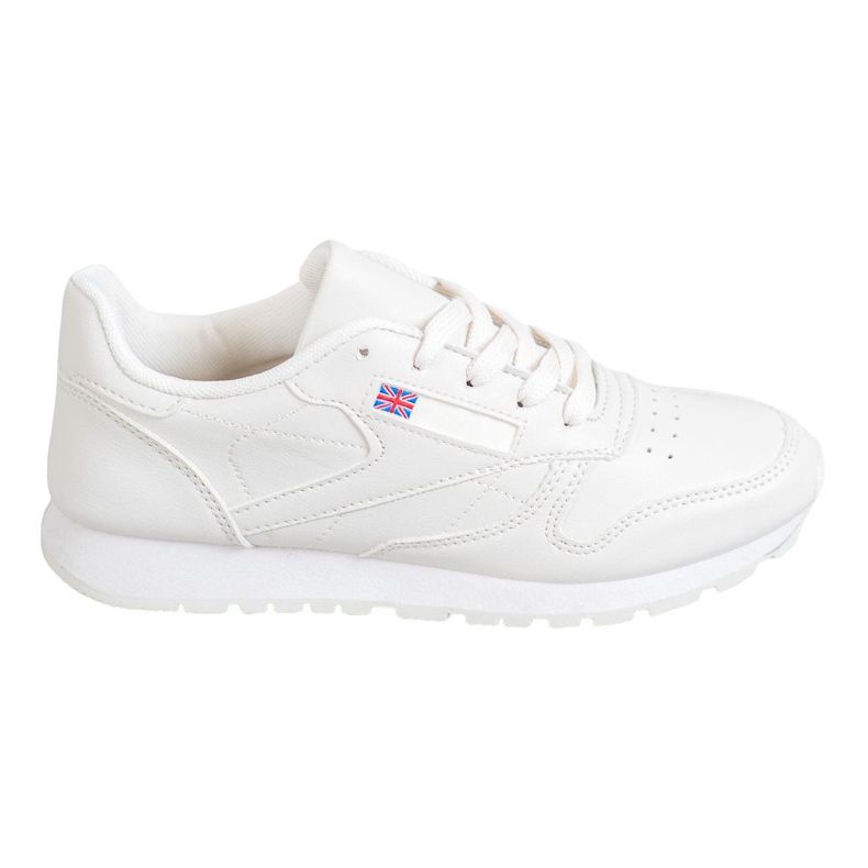 SHELOVET Wiązane Buty Z Eko Skóry białe