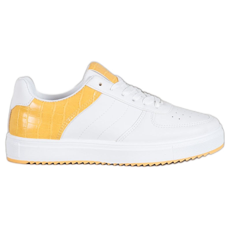 SHELOVET Stylowe Buty Na Platformie białe