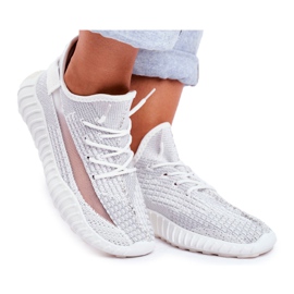 Damskie Sportowe Buty Lekkie Przewiewne Srebrne Lumiere szare