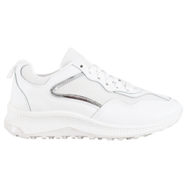 SHELOVET Klasyczne Białe Sneakersy szare